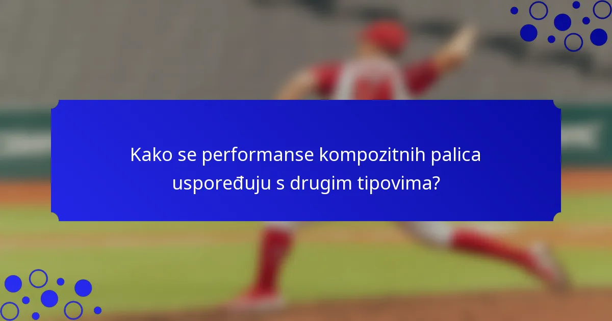 Kako se performanse kompozitnih palica uspoređuju s drugim tipovima?